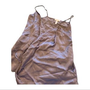 Lavender silk wrap tank top